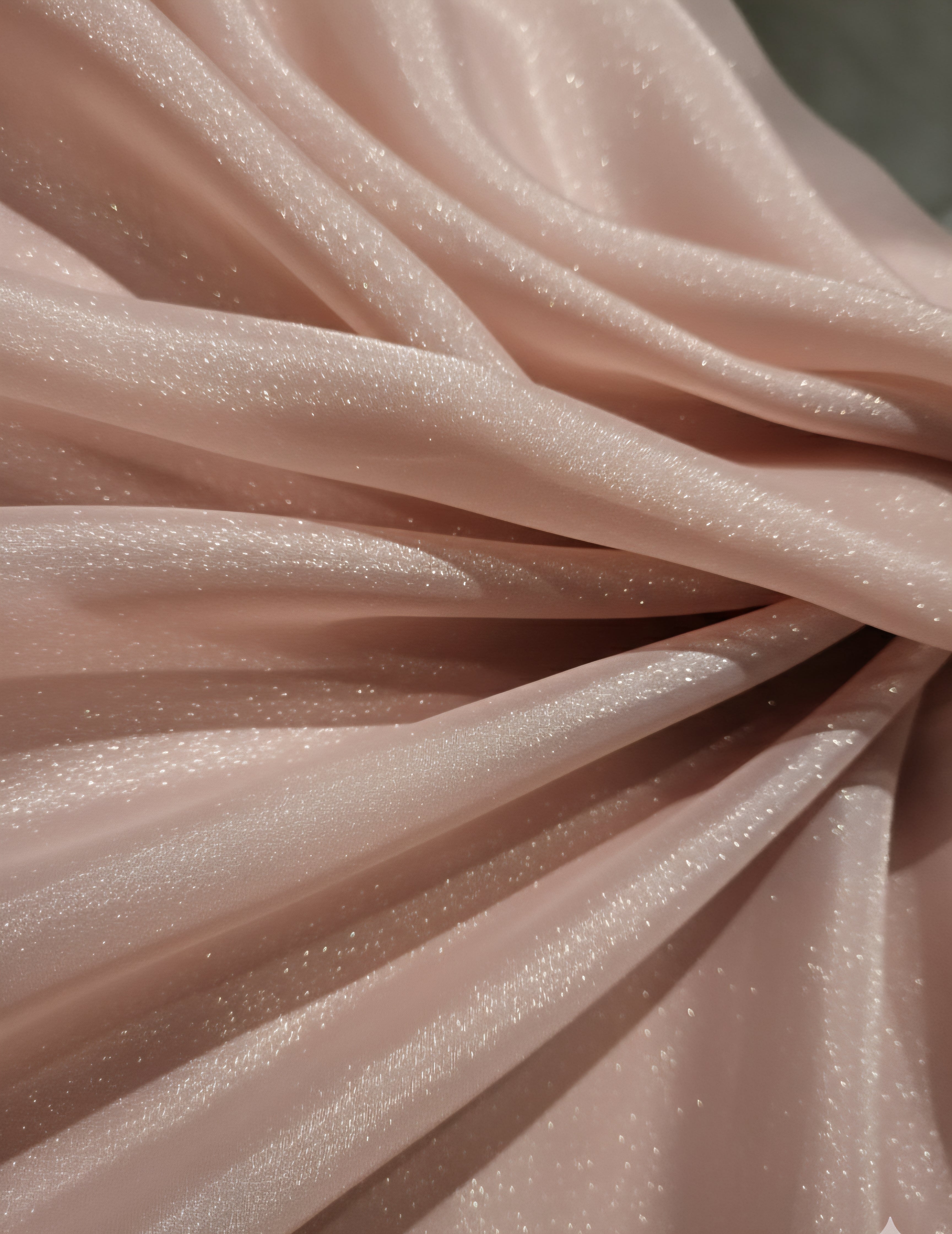 Dusty Brown Organza Fabric