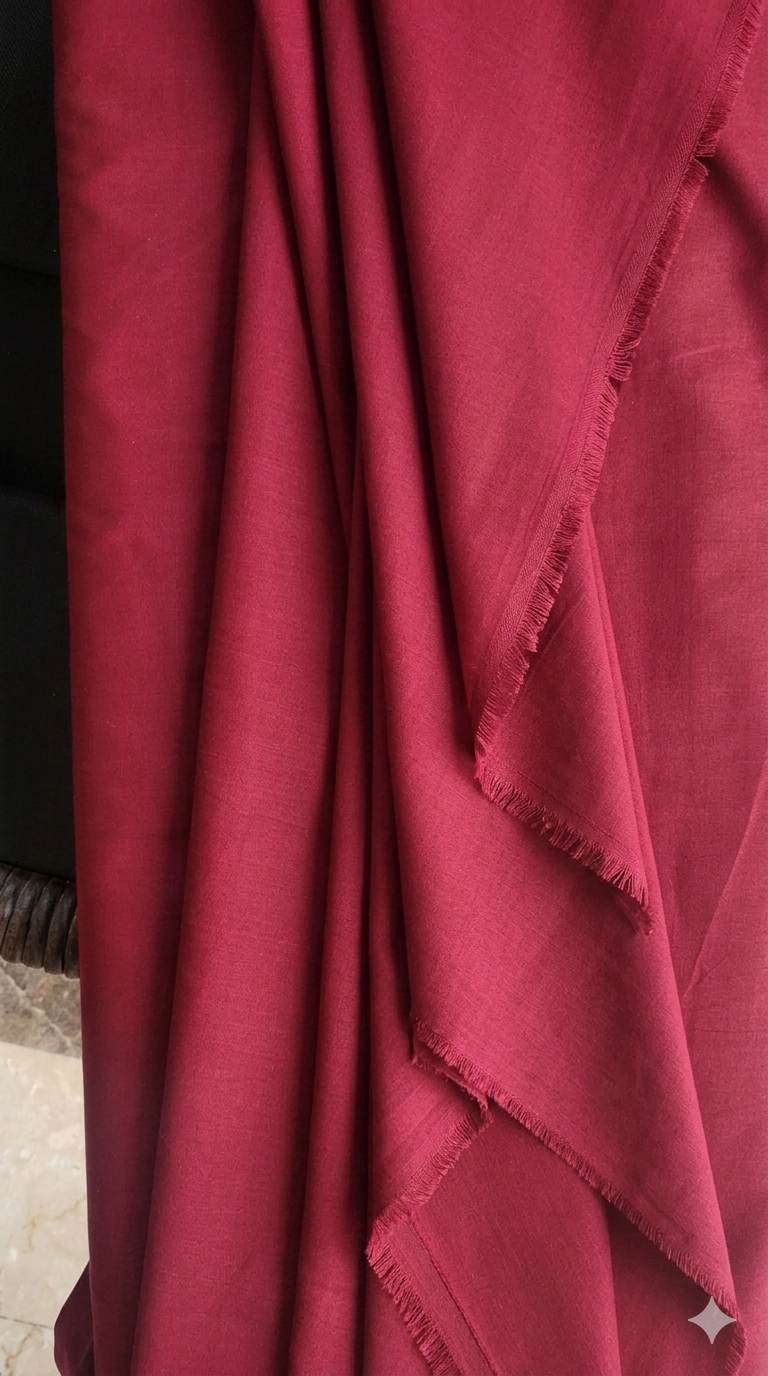 MAROON shirting Fabric blend with cotton & polyster