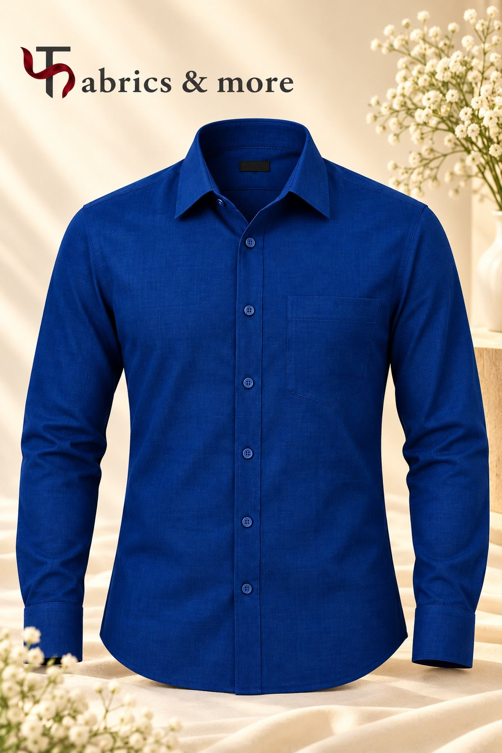 Royal Blue Spun Fabric – Premium Apparel Fabric