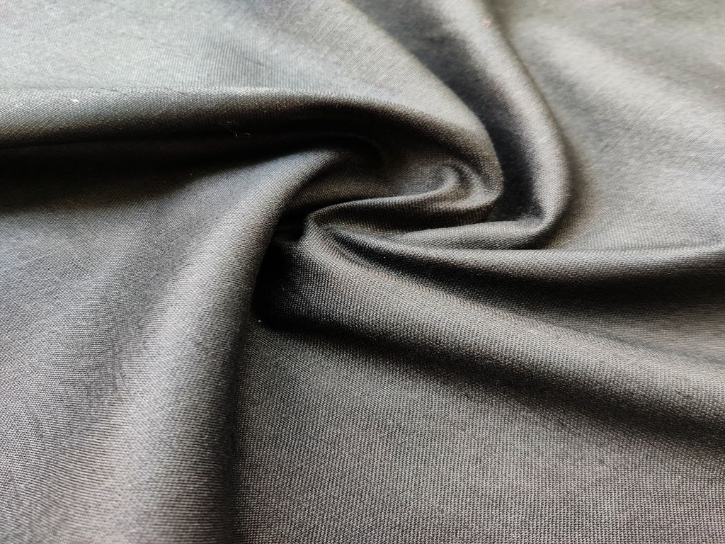 Black Plain Premium Linen Fabric