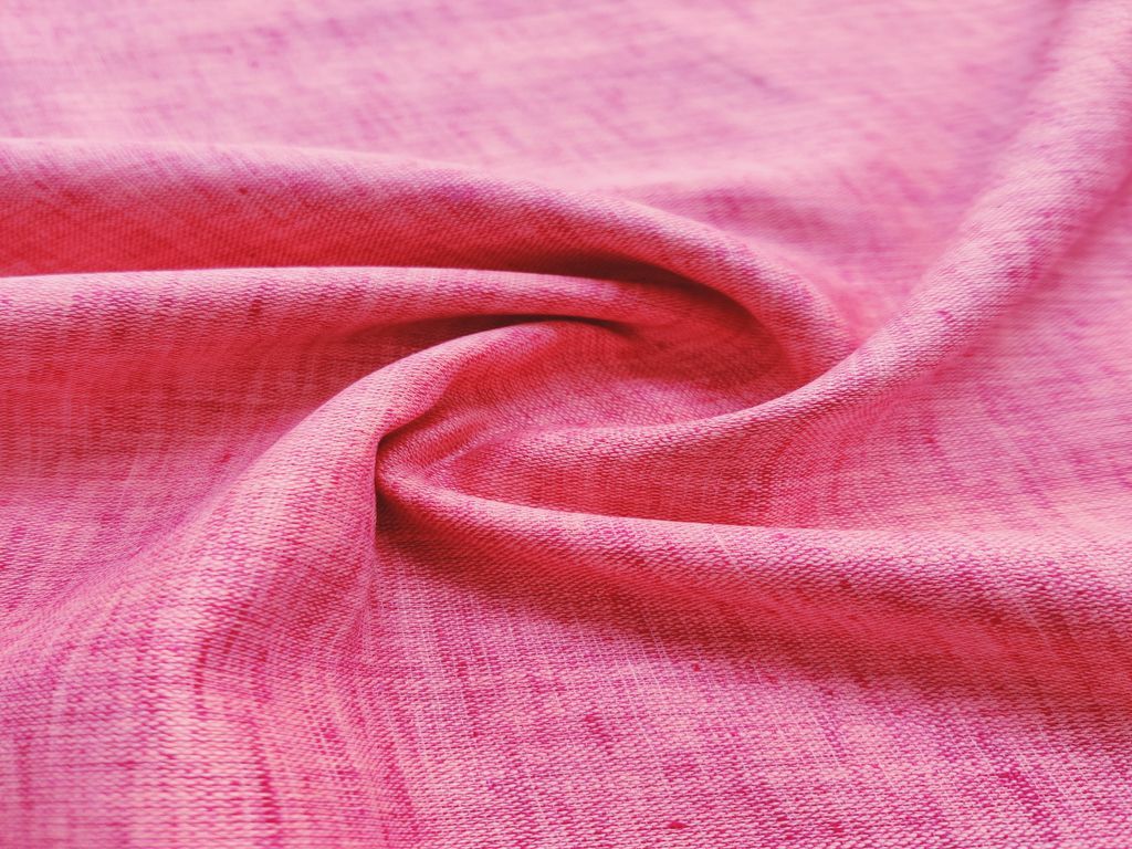Pink Plain Premium Linen Fabric