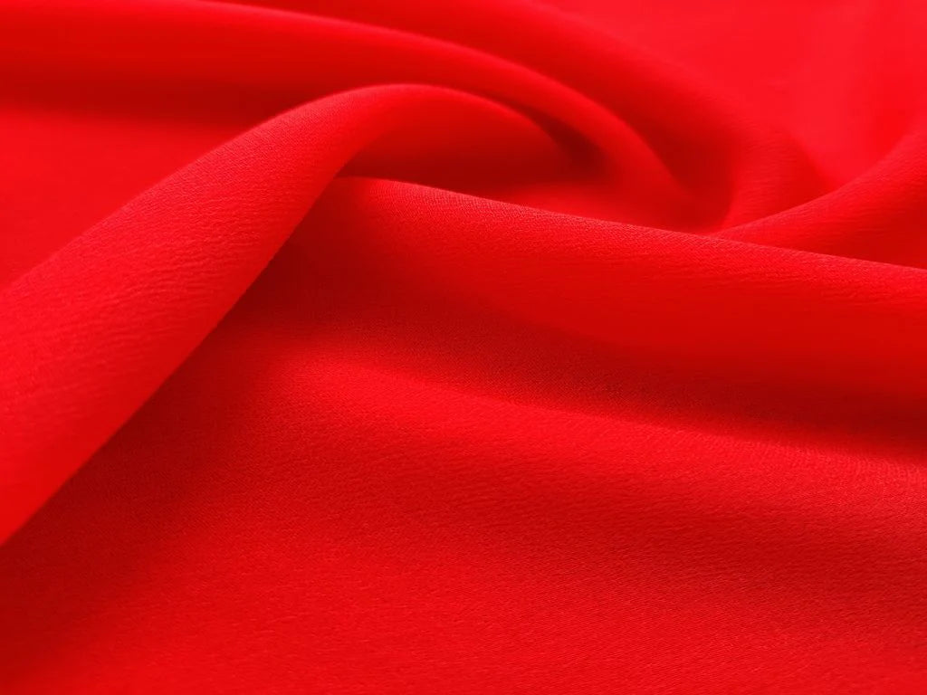 Red Plain Fine Quality Georgette Fabric