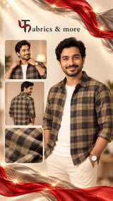 Imported Premium Checked Woollen Suiting Fabric – Infinio