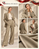 Imported Korean  SILKY Terry Wool by Johan & Martin – Wrinkle-Free Premium KHAKI-BEIGE  Suiting Fabric
