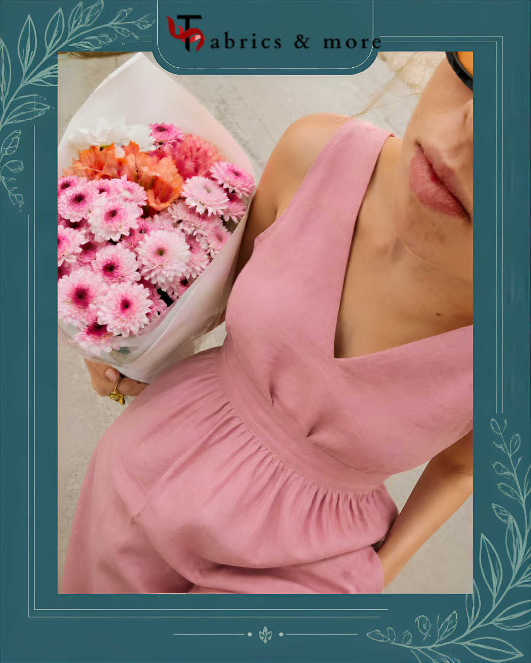 Premium Soft Peach 100%Pure Linen Fabric 60 Lea (0% Cotton)