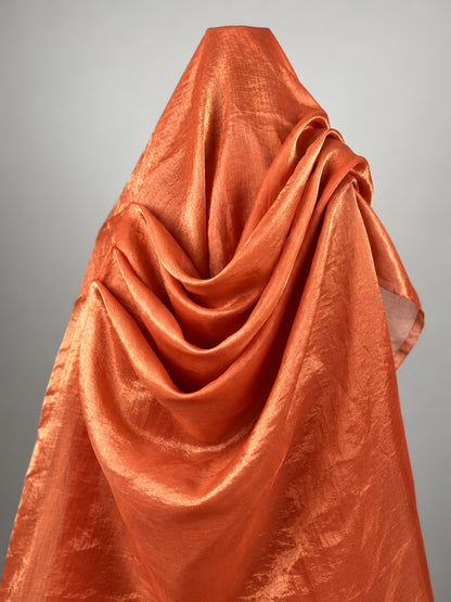 Coral Orange Shimmer Fendi Fabric