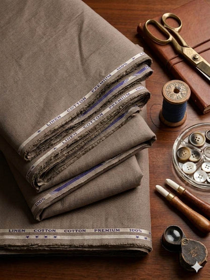Taupe colour 60 Lea Premium Cotton Linen