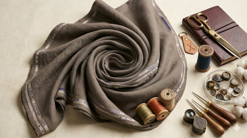 Taupe colour 60 Lea Premium Cotton Linen