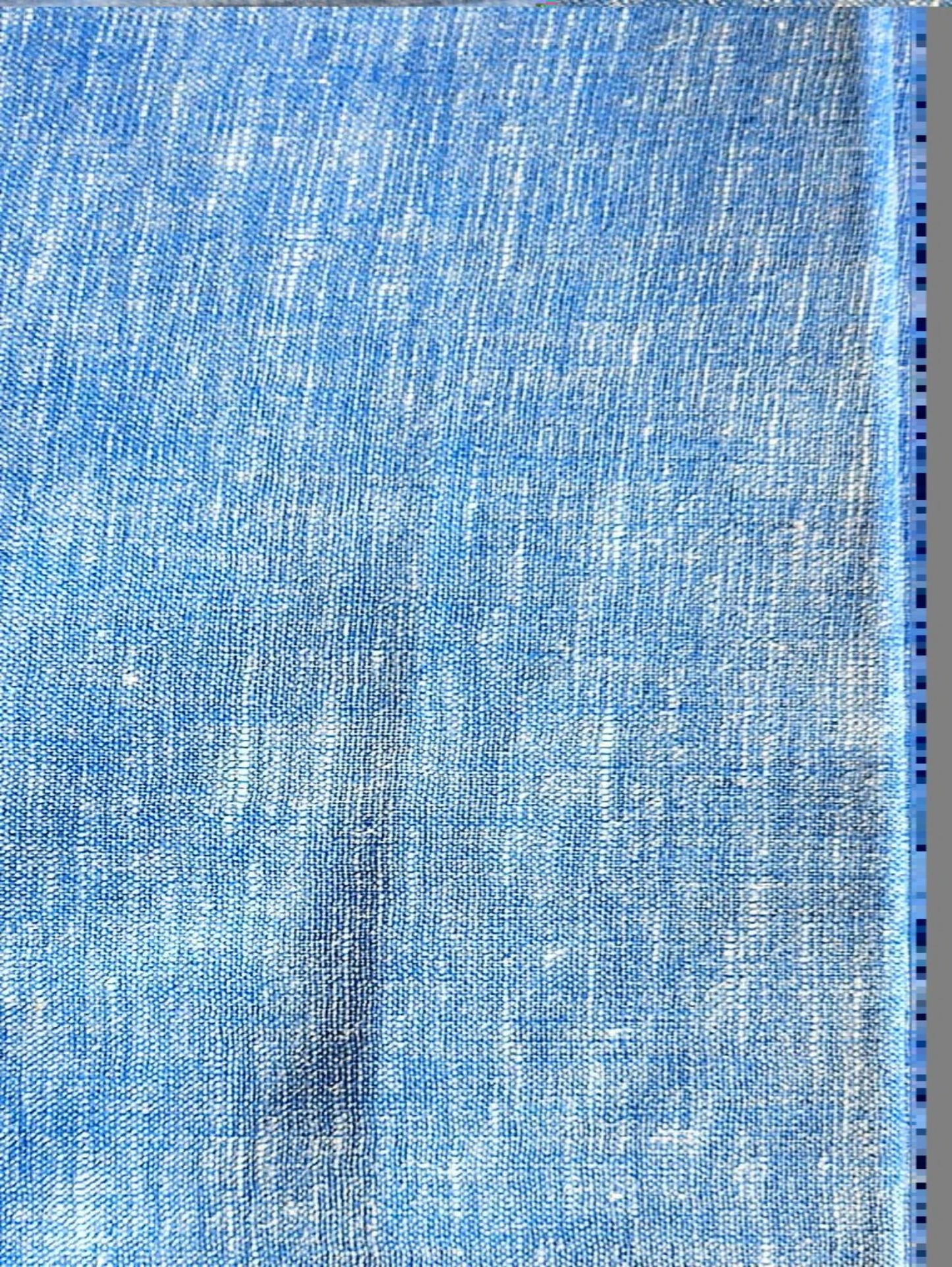 Chambrey Blue with Crossdye White texture Cotton Linen 60 lea fabric