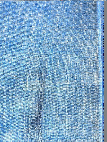 Chambrey Blue with Crossdye White texture Cotton Linen 60 lea fabric