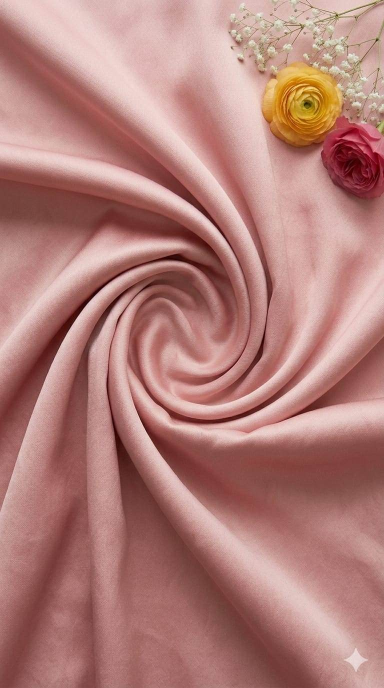 Imported Dusty Rose premium Armani Satin Fabric (Big width)