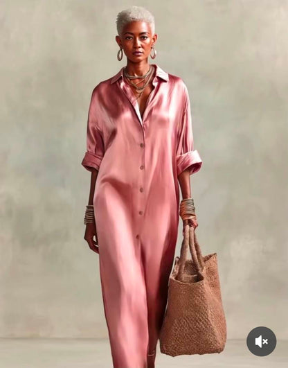 Imported Dusty Rose premium Armani Satin Fabric (Big width)