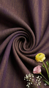 Premium Dual-Tone Textured cotton linen Fabric – Deep Espresso & Royal Violet