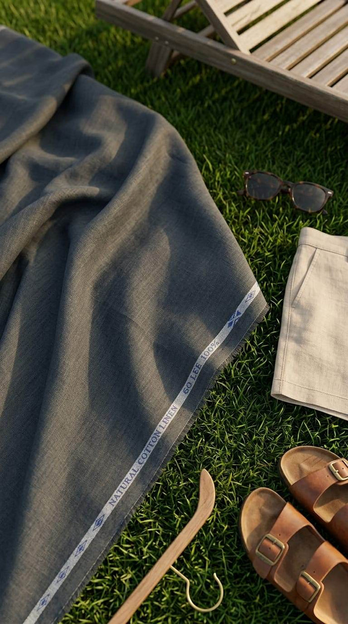 Deep charcoal colour 60 Lea Premium Cotton Linen