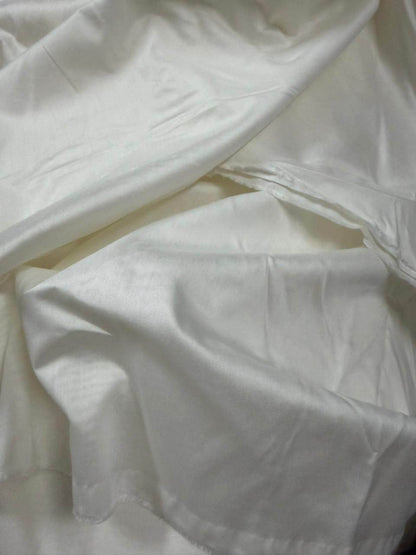 Snow White Premium Glossy Shirting Chanderi  Fabric