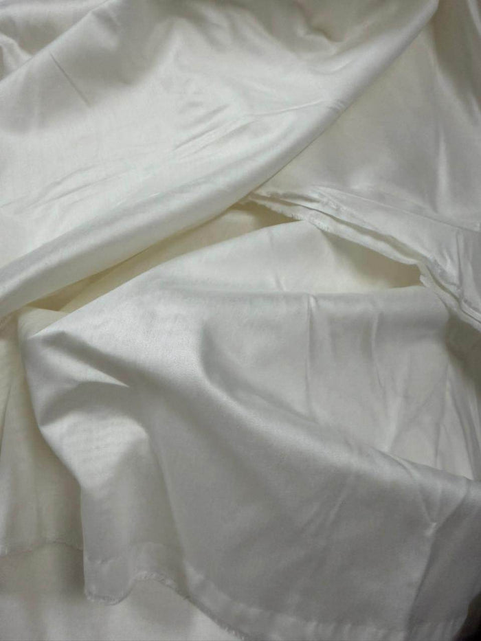Snow White Premium Glossy Shirting Chanderi  Fabric