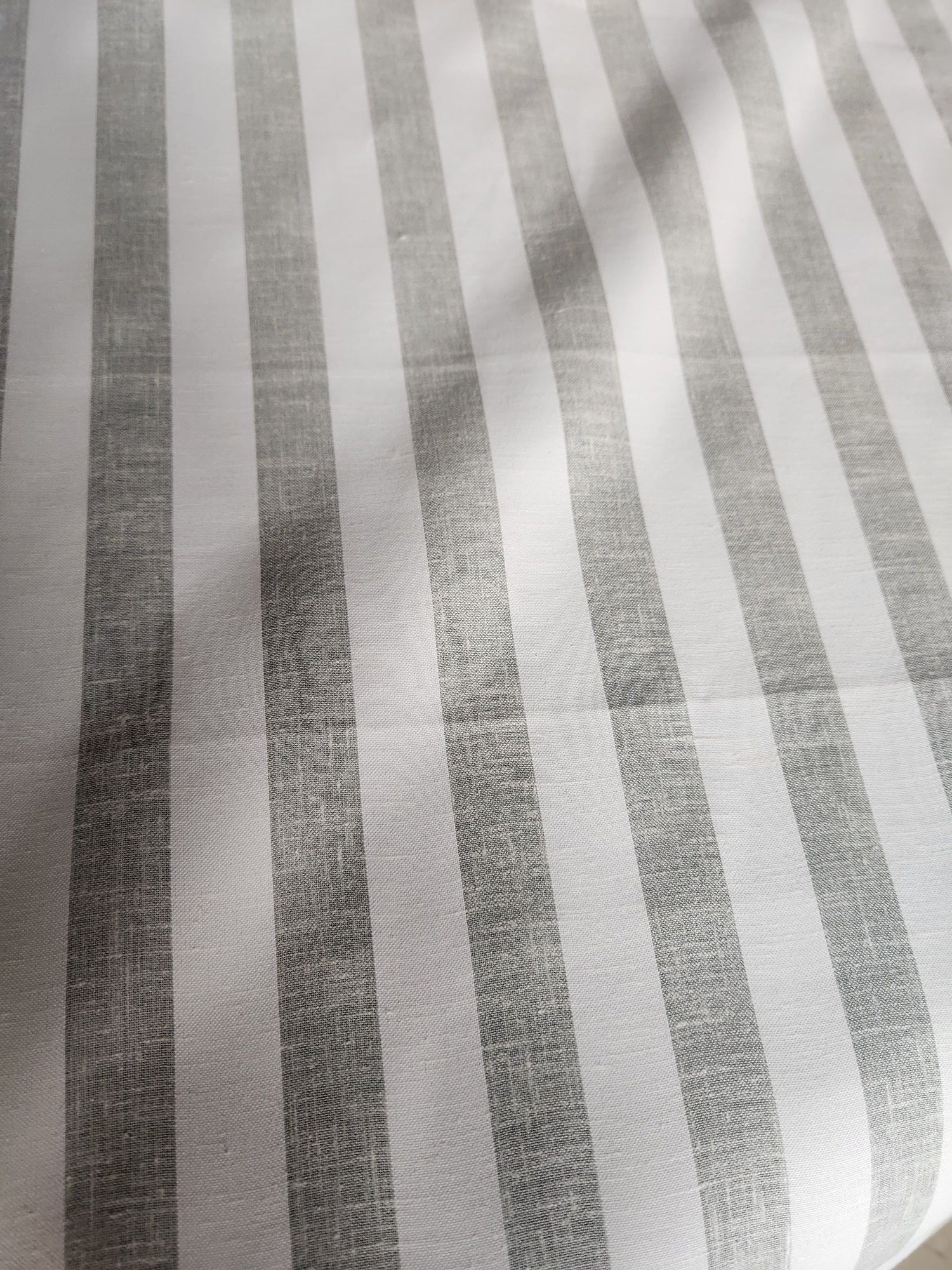 Off white with light Grey versatile Striped Shirting Fabric