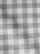 Classic grey-and-white buffalo check Digital print Shirting Fabric
