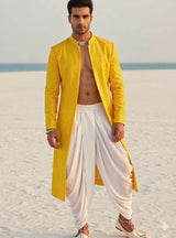 Vibrant Yellow Schiffli Rayon fabric with Big Width 58"