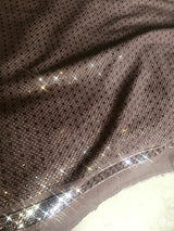 Charcoal Ash Grey Schiffli Rayon fabric with Big Width 58"