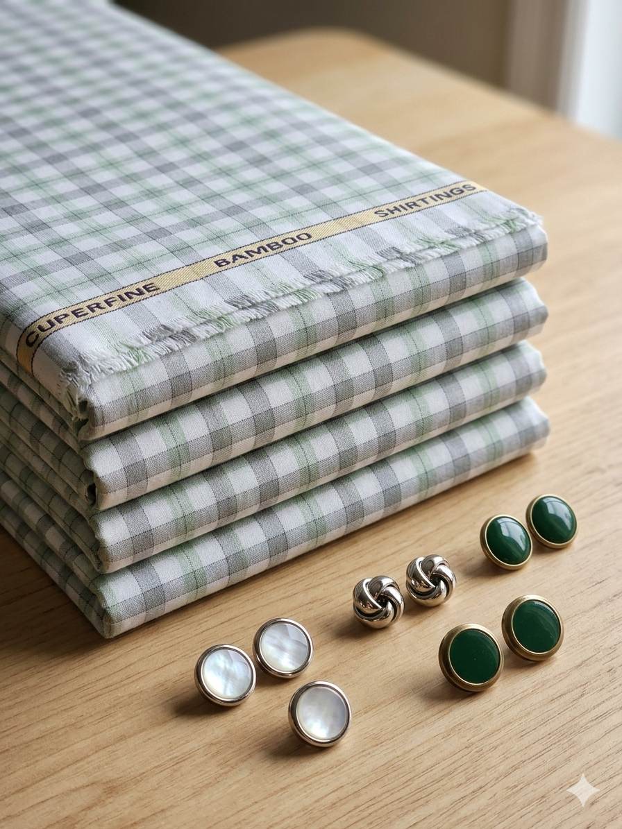 Siyaram’s Breezy SuperFine Sustainable Bamboo Shirting Fabric | Cadini Italy Collection