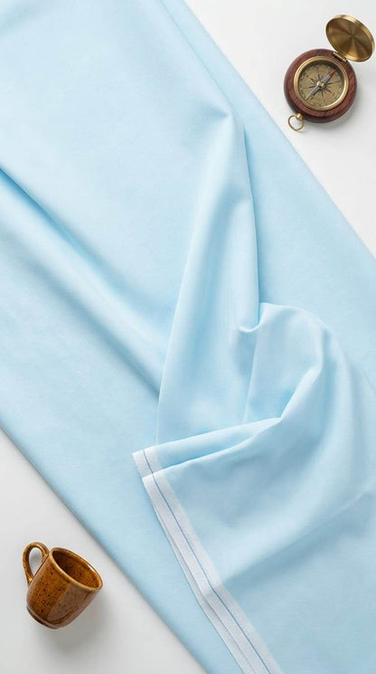 Premium Sky Blue  Shirting Fabric