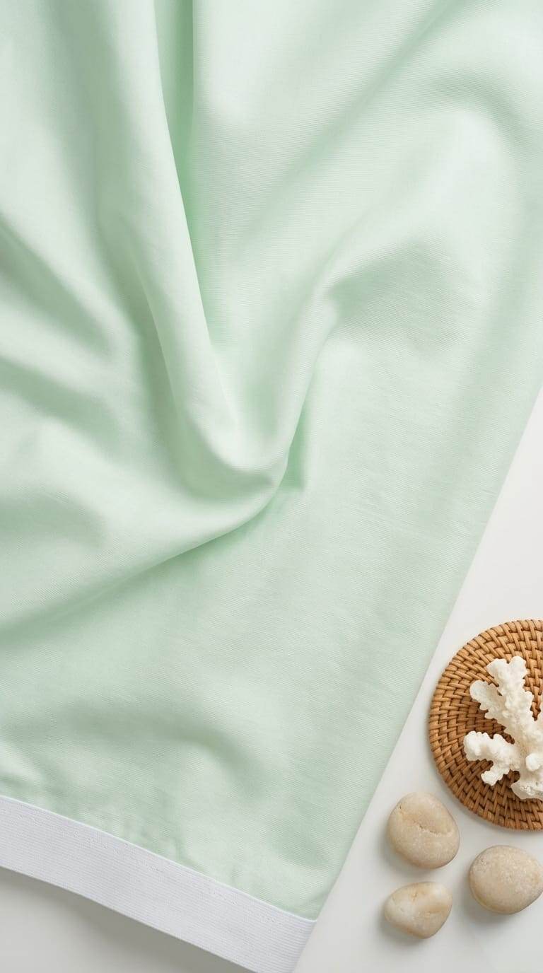 Serene Mint Green Shirting Fabric