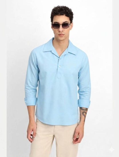 Premium Sky Blue  Shirting Fabric