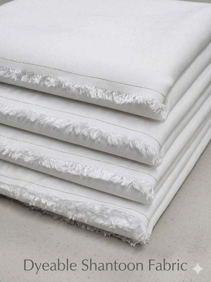 Premium White Dyeable Shantoon Fabric Big Width(56")