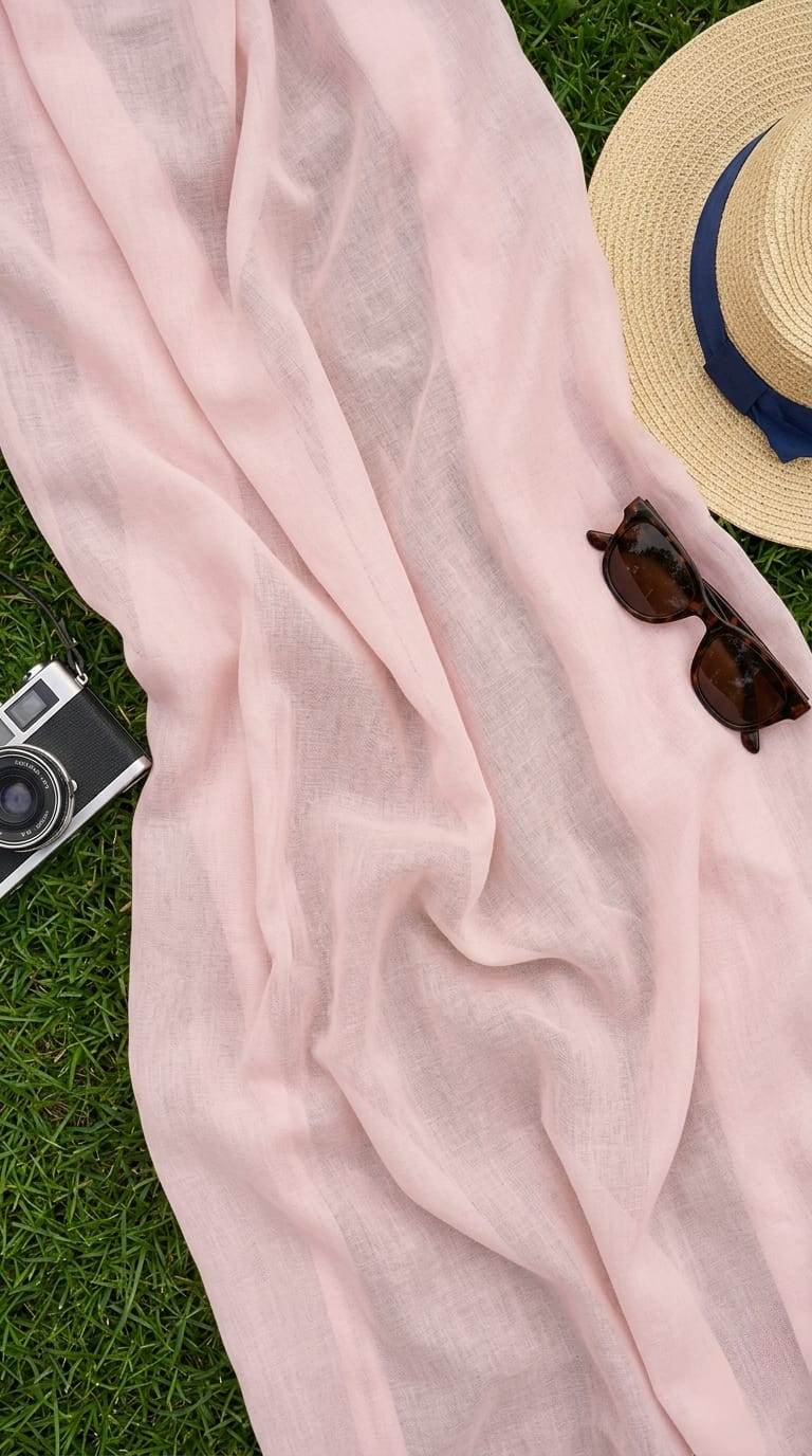 Blush Pink Ultra-Light Mul Cotton Fabric