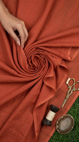 Earth & Tide Terracotta Mul Cotton – Organic Fabric Coastal Weave