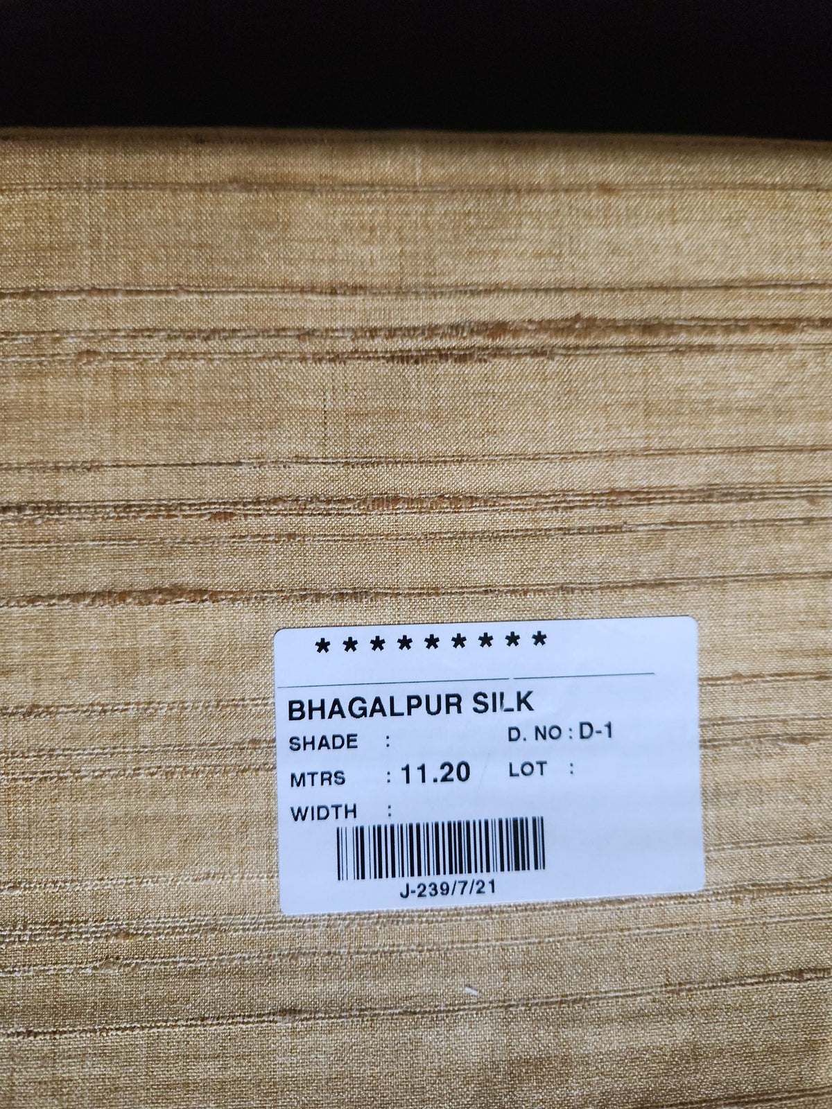 Bhagalpur Export quality Silk Tussar(Wild Silk) Fabric