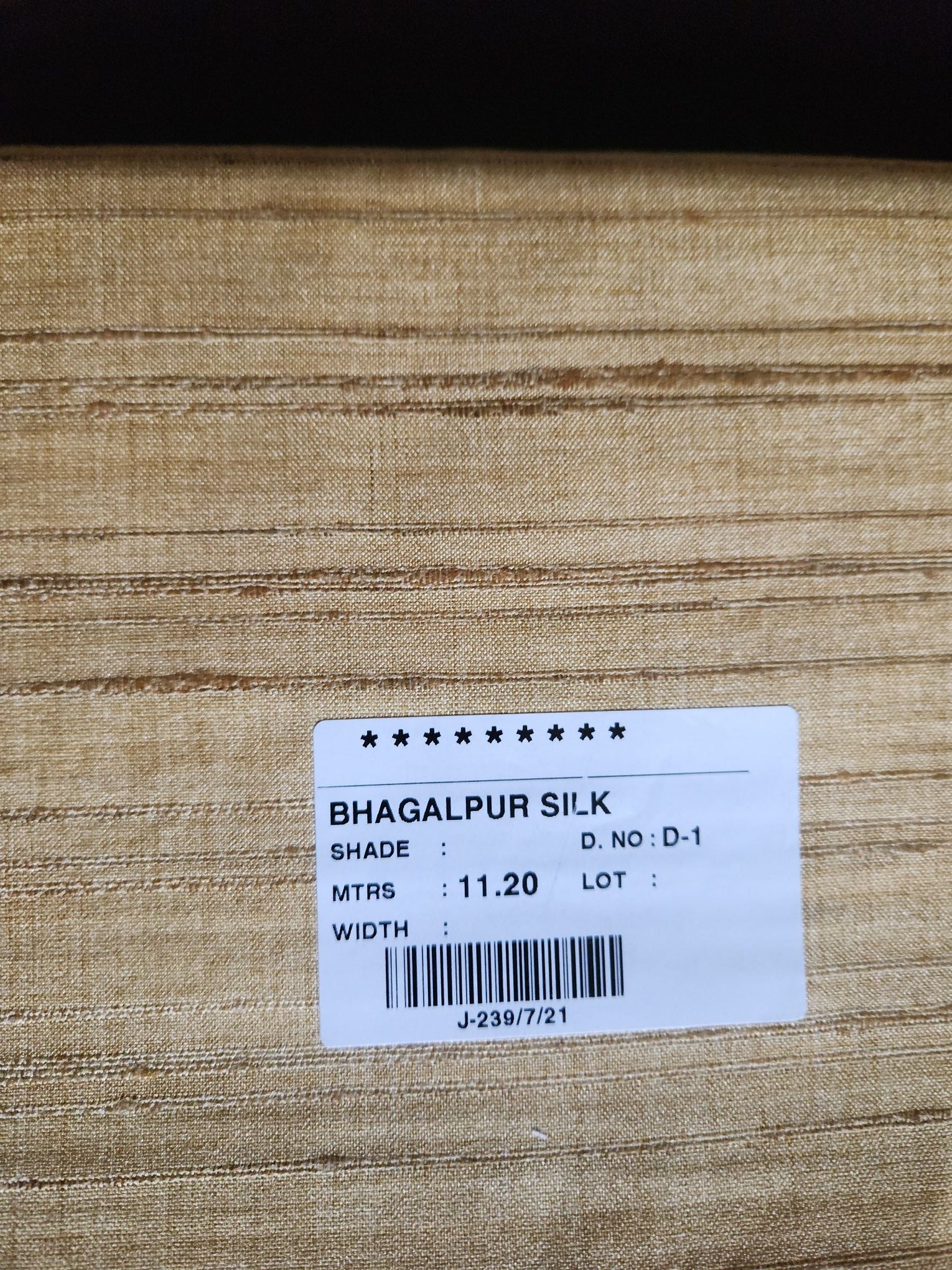Bhagalpur Export quality Silk Tussar(Wild Silk) Fabric