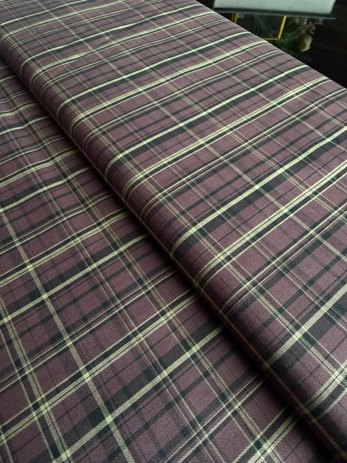 Luxurious Giza Cotton Plaid Fabric