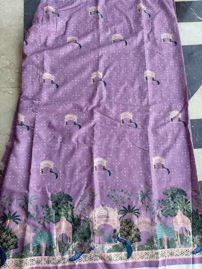 Mughal Baradaries Digital print Big Width   Poly Fabric