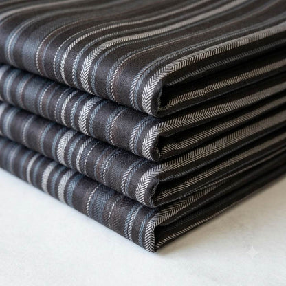 Urban Herringbone Vertical Stripe Digital Print Shirting Fabric