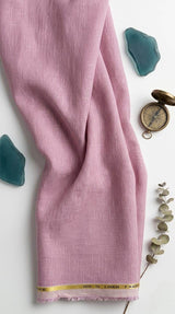 Soft, Elegant Mauve-Pink 100%Pure Linen 60 Lea Fabric(No cotton)