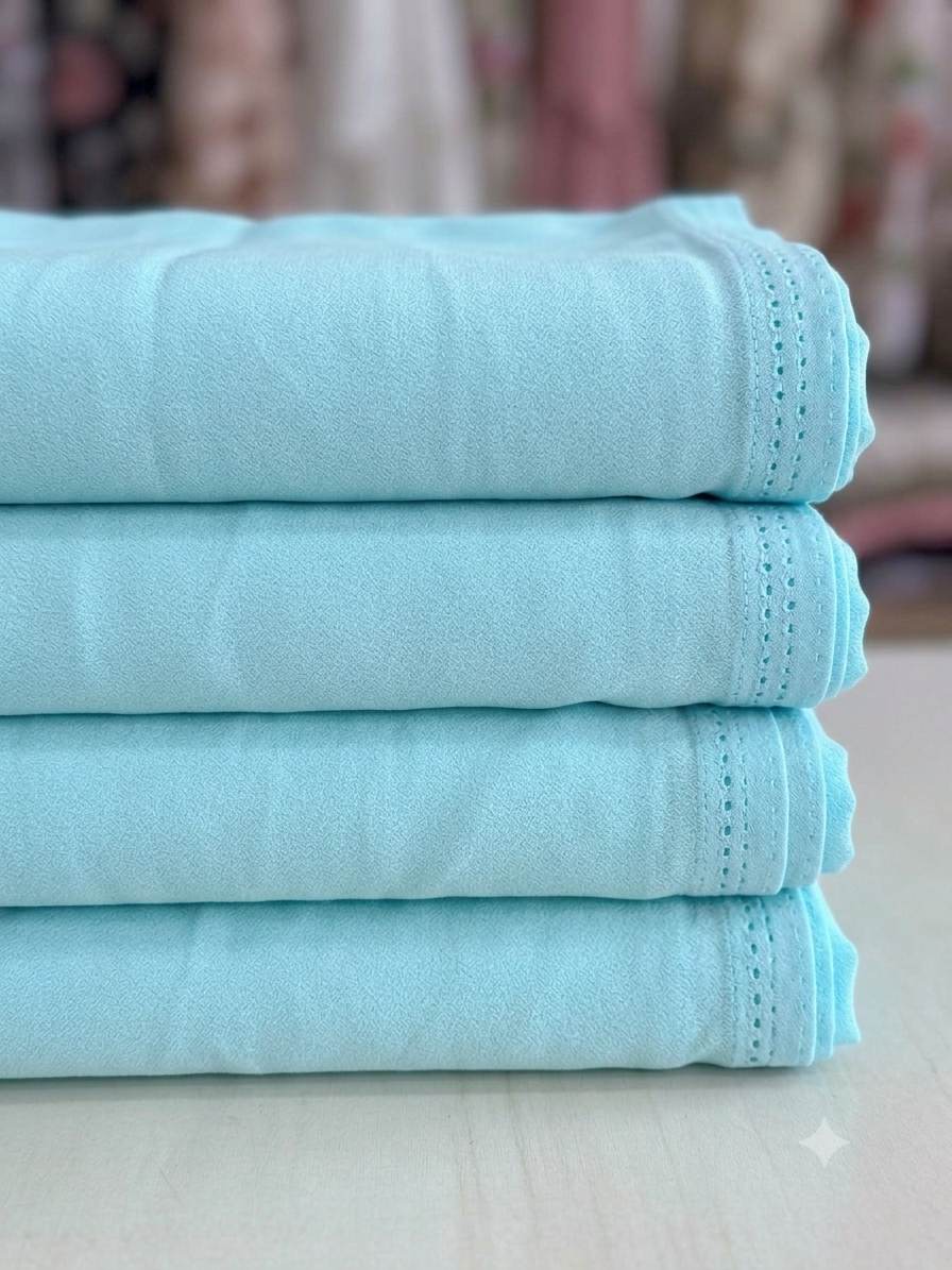 Soft Aqua Blue Fine Georgette Fabric (60 gms)