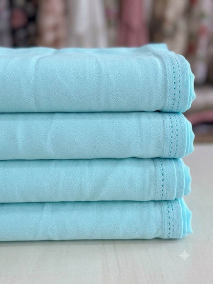 Soft Aqua Blue Fine Georgette Fabric (60 gms)