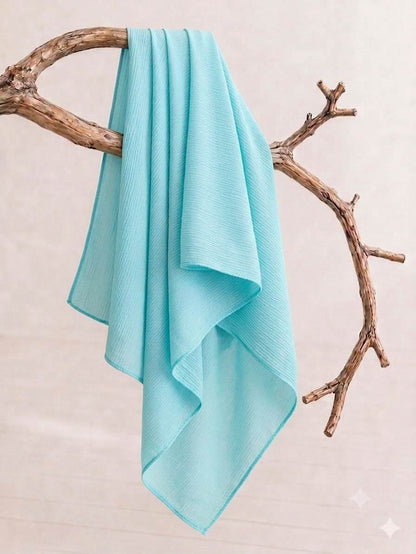 Soft Aqua Blue Fine Georgette Fabric (60 gms)