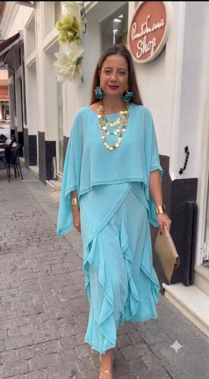 Soft Aqua Blue Fine Georgette Fabric (60 gms)