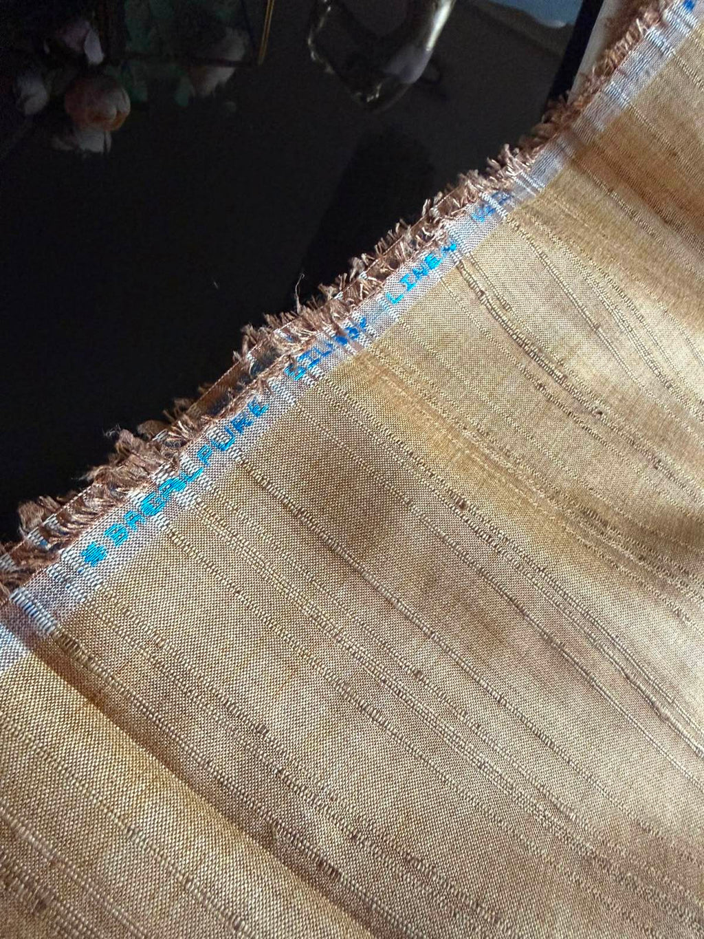 Handwoven Golden Bhagalpur Tussar Silk – Premium Heritage Fabric Export Quality