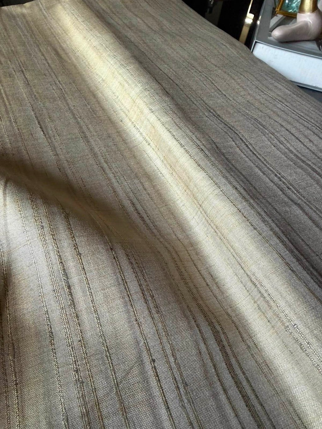 Earthy Elegance – Handwoven Bhagalpur Tussar Silk with Subtle Texture Export quality