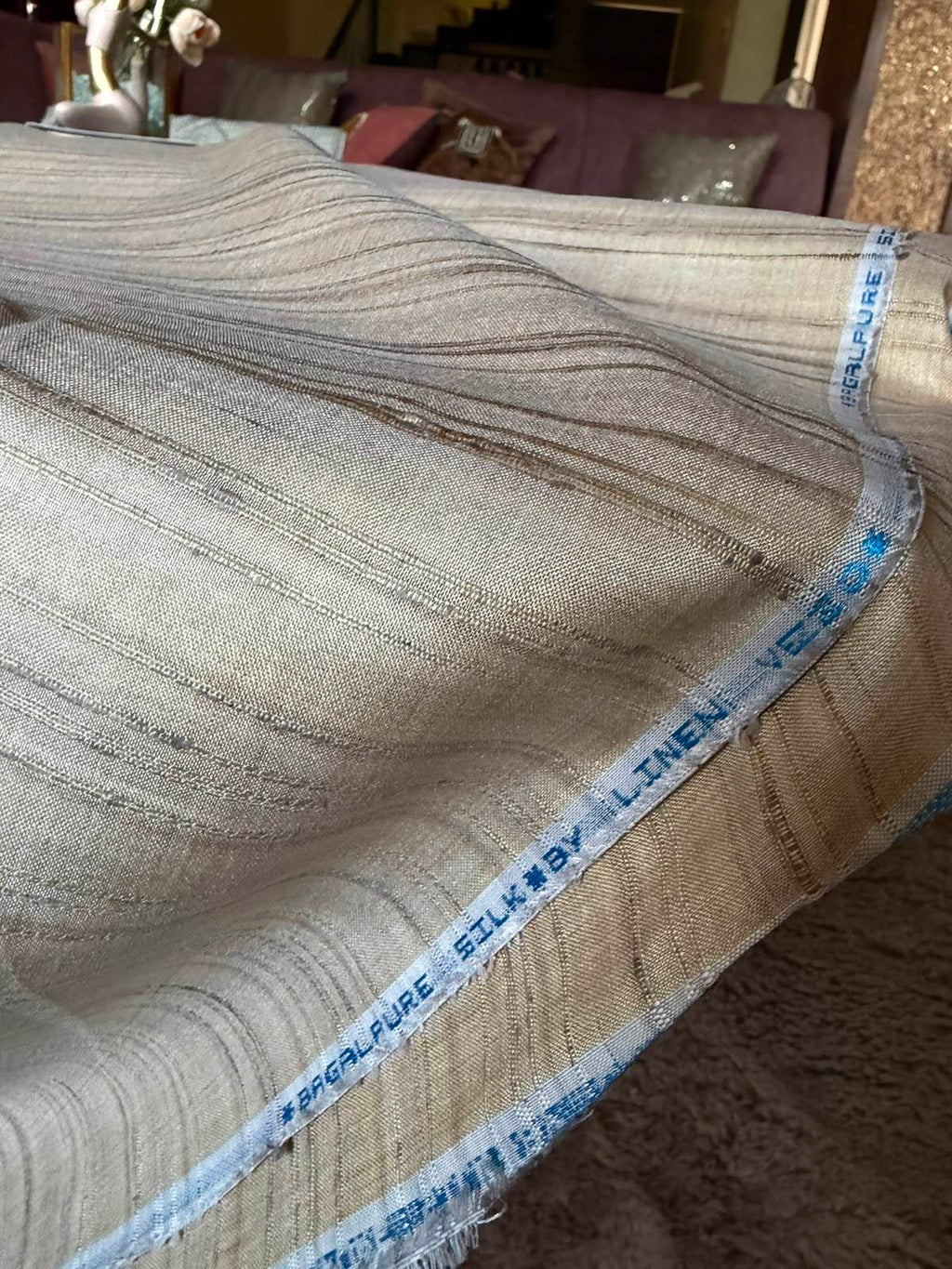 Earthy Elegance – Handwoven Bhagalpur Tussar Silk with Subtle Texture Export quality