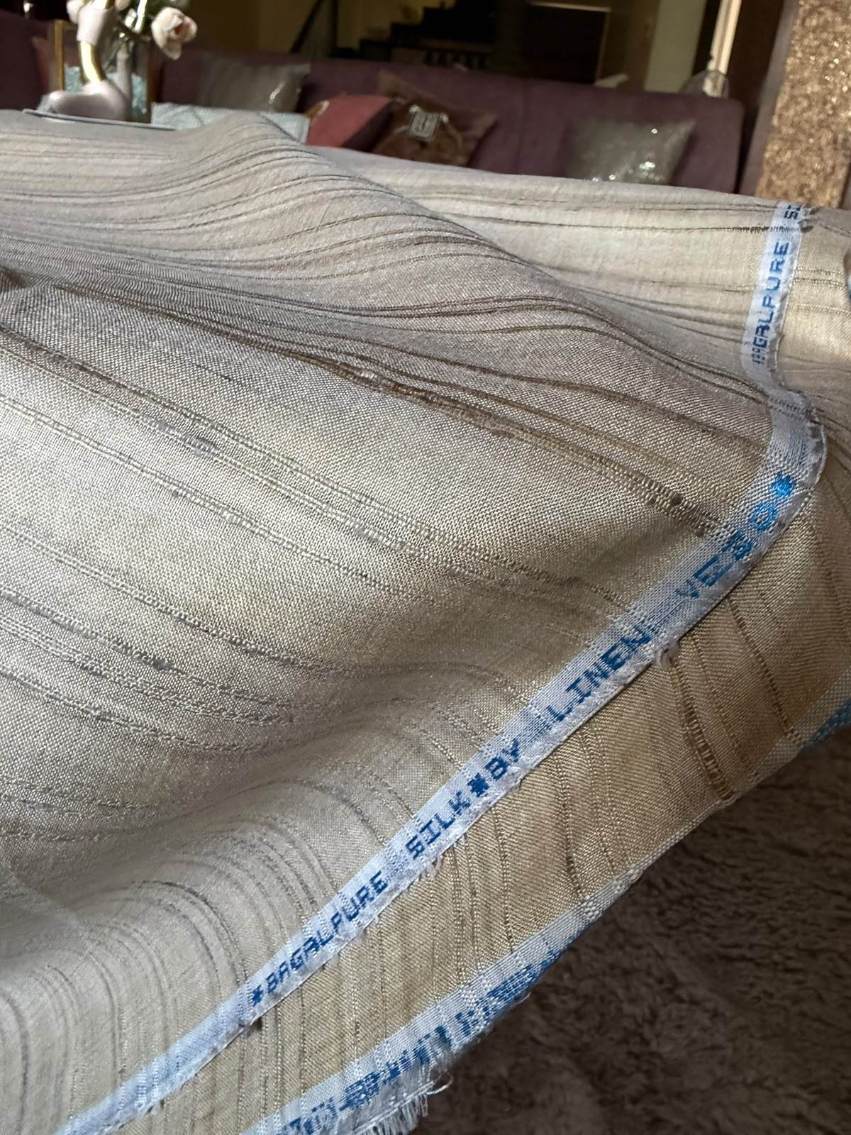 Earthy Elegance – Handwoven Bhagalpur Tussar Silk with Subtle Texture Export quality