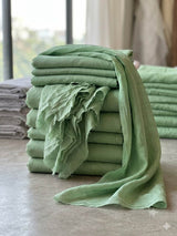 Premium Pale Mint Green Mul Chanderi Fabric (Big Width)