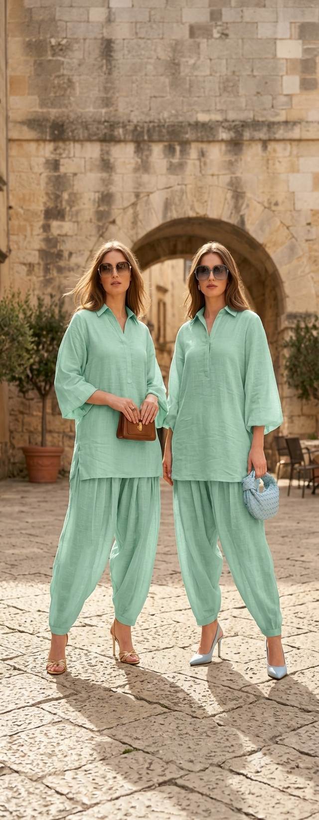 Ethereal Mint Mul Chanderi Fabric (Big Width)