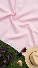 Premium Soft Blush Pink European style 100%Pure Linen 60 Lea Fabric(No cotton)
