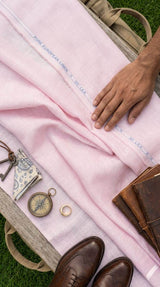 Premium Soft Blush Pink European style 100%Pure Linen 60 Lea Fabric(No cotton)