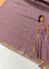 Soft, Elegant Mauve-Pink 100%Pure Linen 60 Lea Fabric(No cotton)